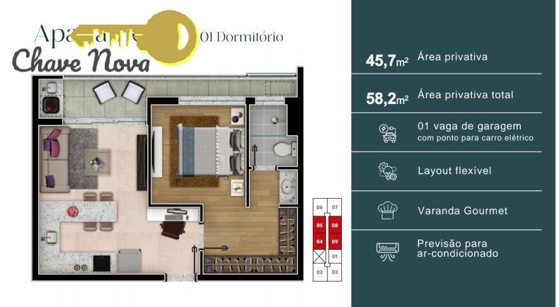 Apartamento à venda com 2 quartos, 54m² - Foto 14