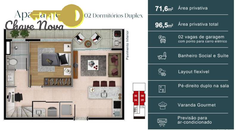 Apartamento à venda com 2 quartos, 54m² - Foto 18